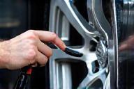 Meticulous attention to vehicle wheels during detail
